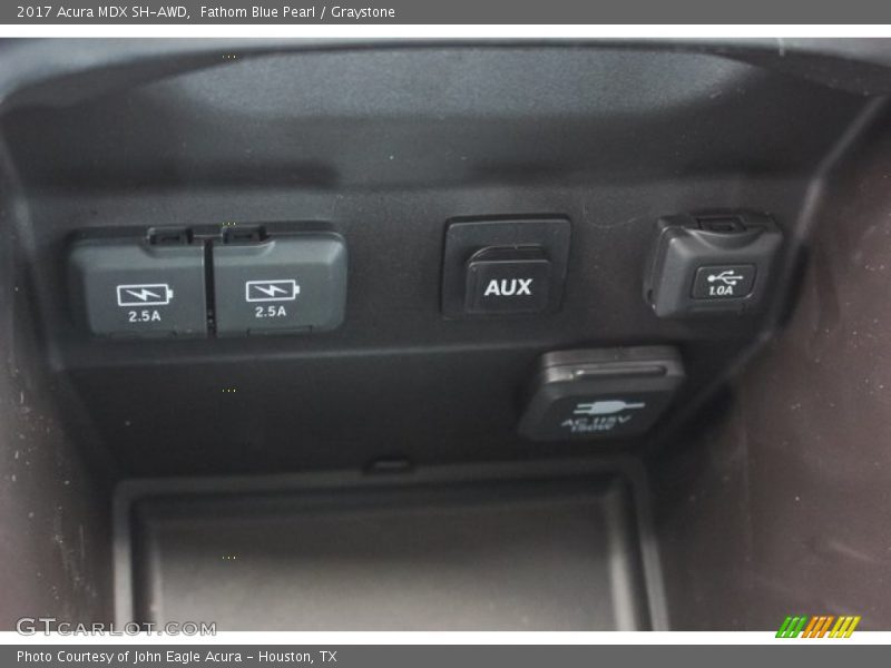 Fathom Blue Pearl / Graystone 2017 Acura MDX SH-AWD