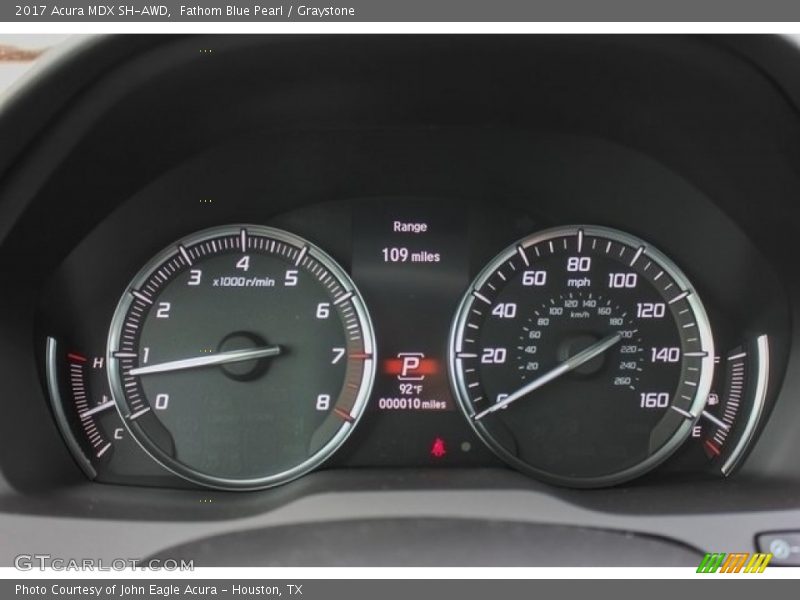 Fathom Blue Pearl / Graystone 2017 Acura MDX SH-AWD
