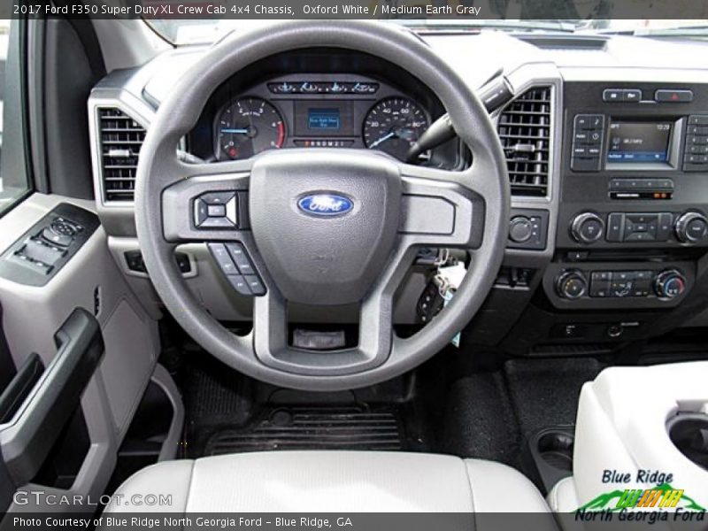 Oxford White / Medium Earth Gray 2017 Ford F350 Super Duty XL Crew Cab 4x4 Chassis