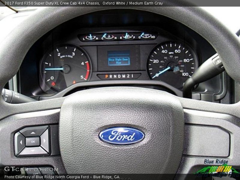 Oxford White / Medium Earth Gray 2017 Ford F350 Super Duty XL Crew Cab 4x4 Chassis