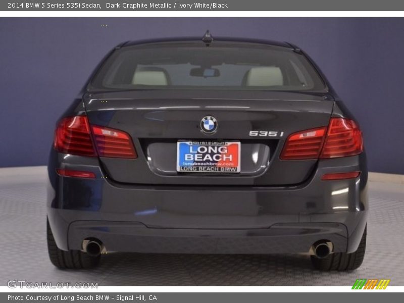 Dark Graphite Metallic / Ivory White/Black 2014 BMW 5 Series 535i Sedan