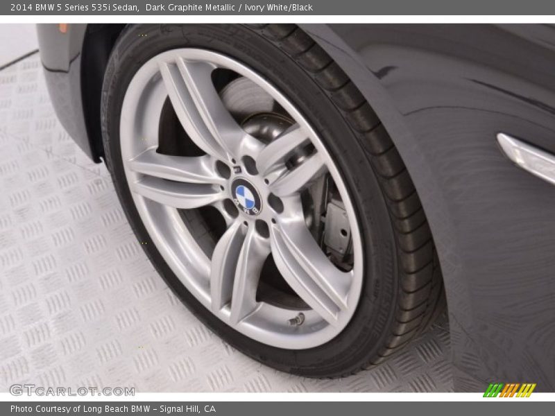 Dark Graphite Metallic / Ivory White/Black 2014 BMW 5 Series 535i Sedan