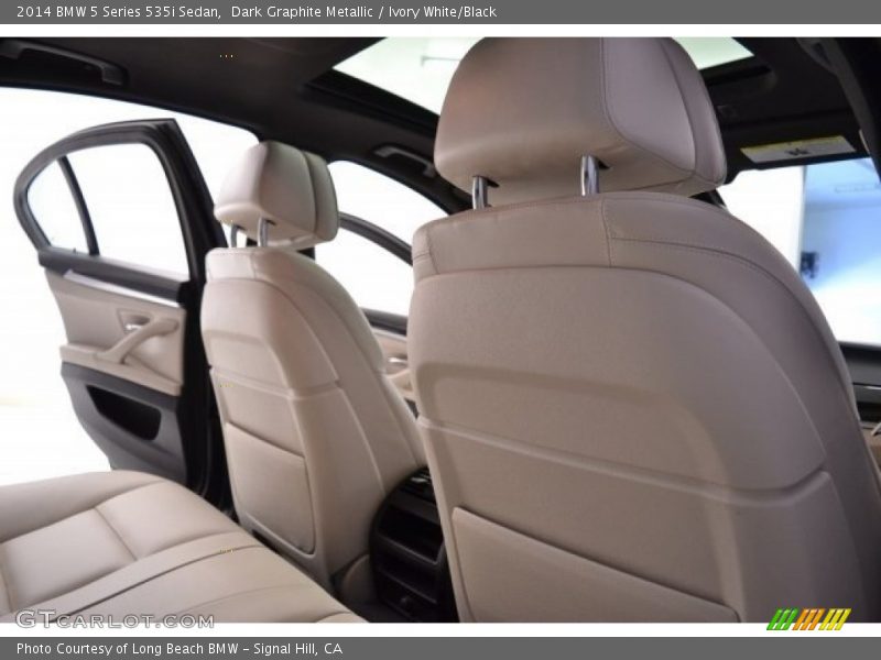 Dark Graphite Metallic / Ivory White/Black 2014 BMW 5 Series 535i Sedan