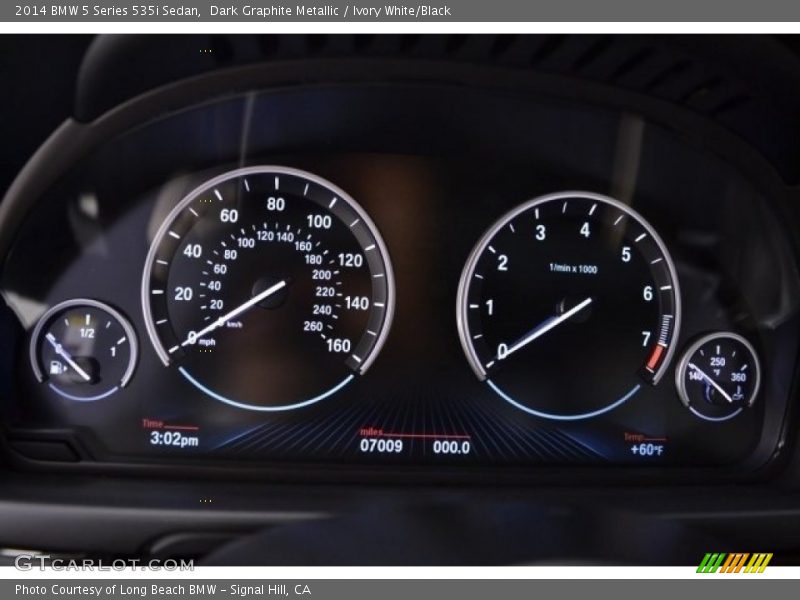 Dark Graphite Metallic / Ivory White/Black 2014 BMW 5 Series 535i Sedan