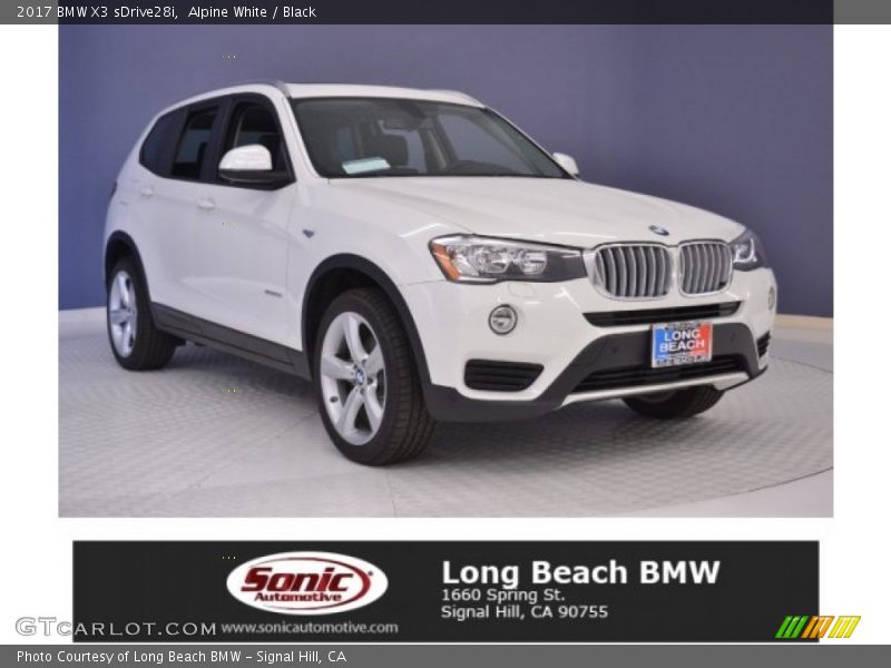 Alpine White / Black 2017 BMW X3 sDrive28i