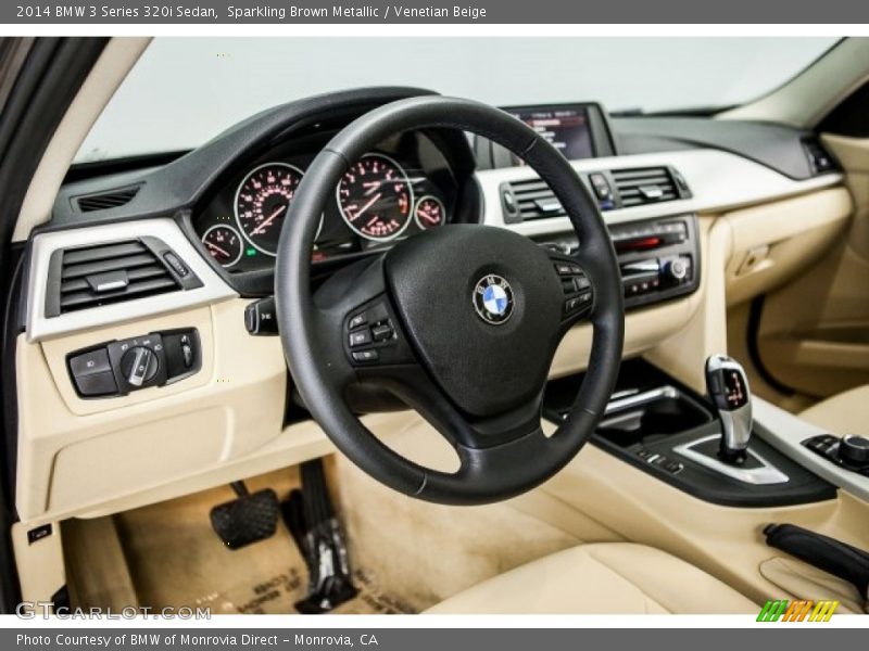 Sparkling Brown Metallic / Venetian Beige 2014 BMW 3 Series 320i Sedan