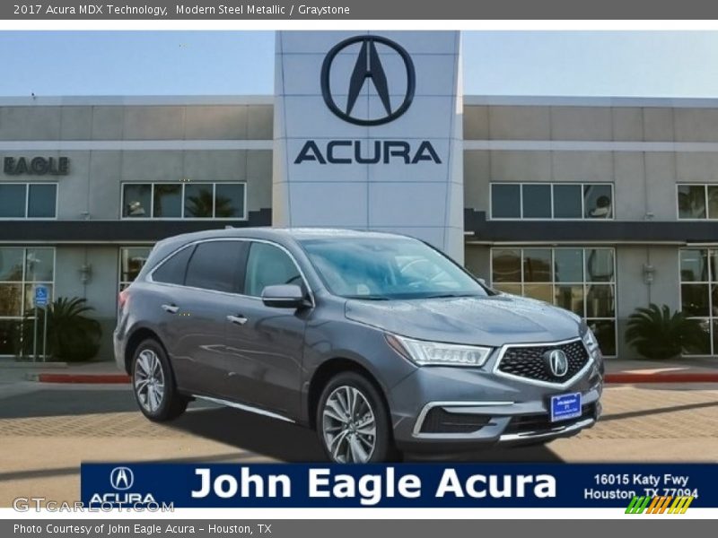 Modern Steel Metallic / Graystone 2017 Acura MDX Technology
