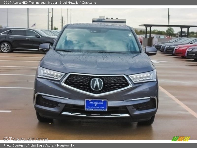 Modern Steel Metallic / Graystone 2017 Acura MDX Technology