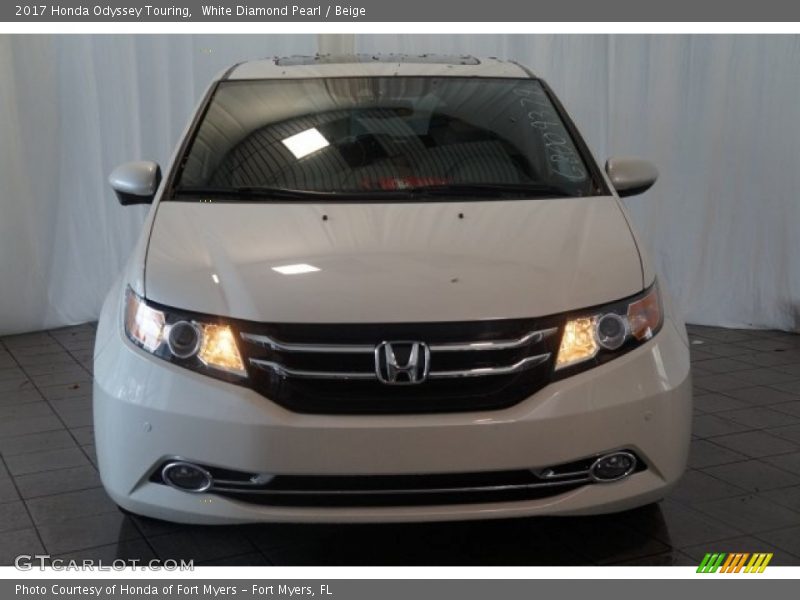 White Diamond Pearl / Beige 2017 Honda Odyssey Touring