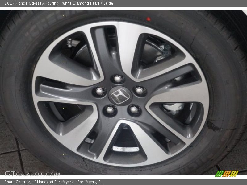 White Diamond Pearl / Beige 2017 Honda Odyssey Touring