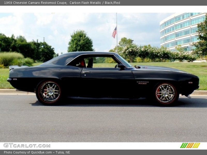 Carbon Flash Metallic / Black/Red 1969 Chevrolet Camaro Restomod Coupe