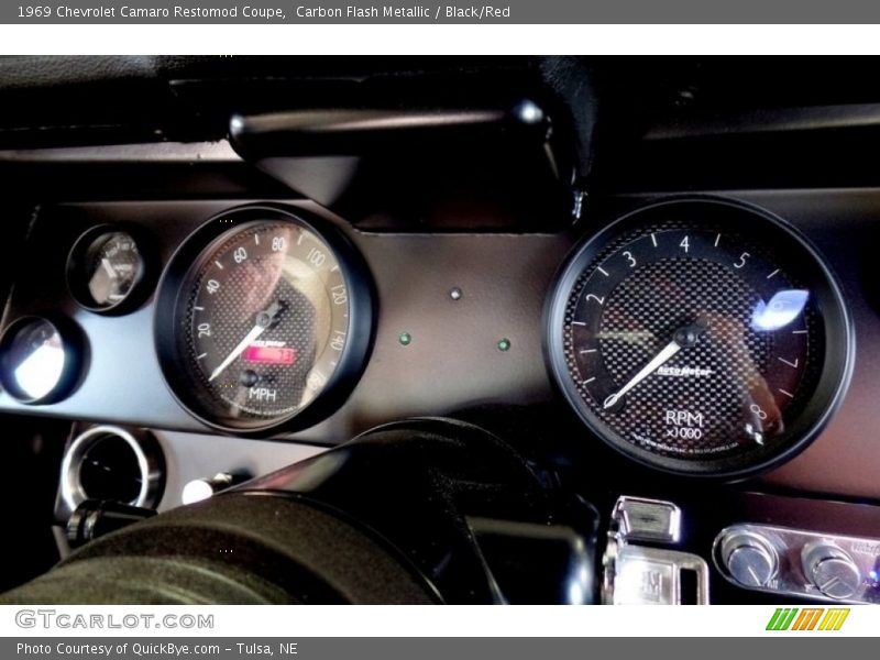 Carbon Flash Metallic / Black/Red 1969 Chevrolet Camaro Restomod Coupe