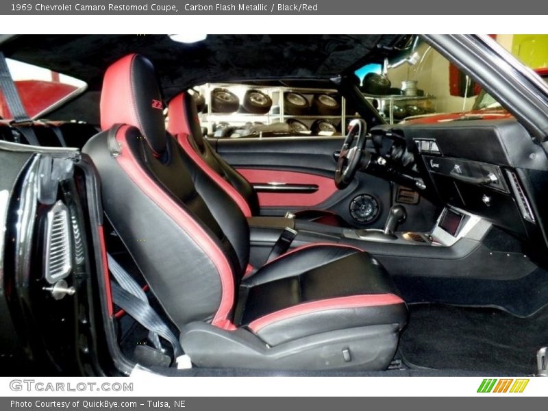 Carbon Flash Metallic / Black/Red 1969 Chevrolet Camaro Restomod Coupe