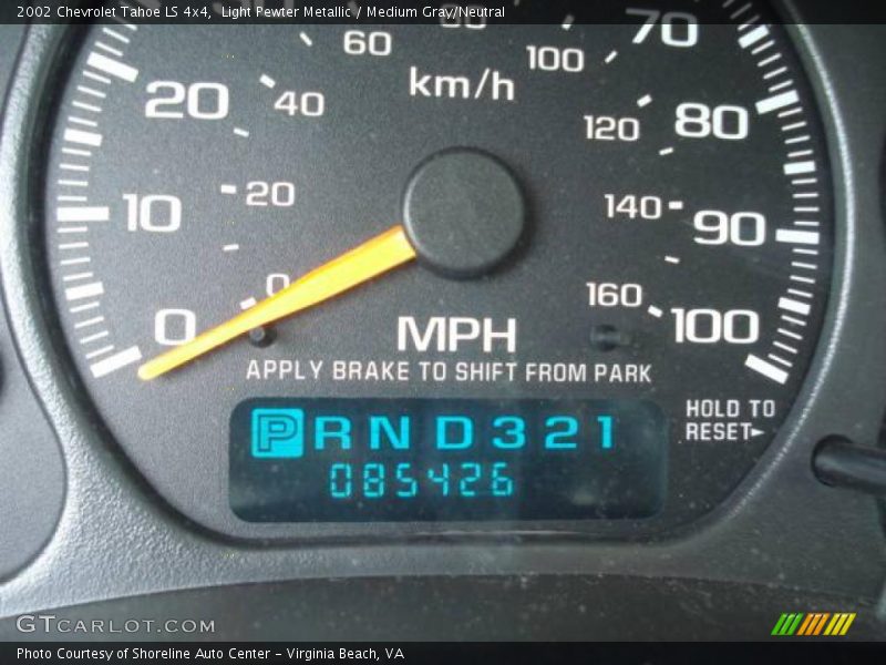 Light Pewter Metallic / Medium Gray/Neutral 2002 Chevrolet Tahoe LS 4x4