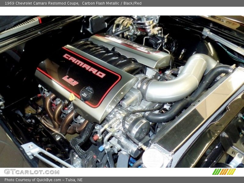 Carbon Flash Metallic / Black/Red 1969 Chevrolet Camaro Restomod Coupe