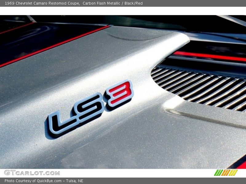 Carbon Flash Metallic / Black/Red 1969 Chevrolet Camaro Restomod Coupe