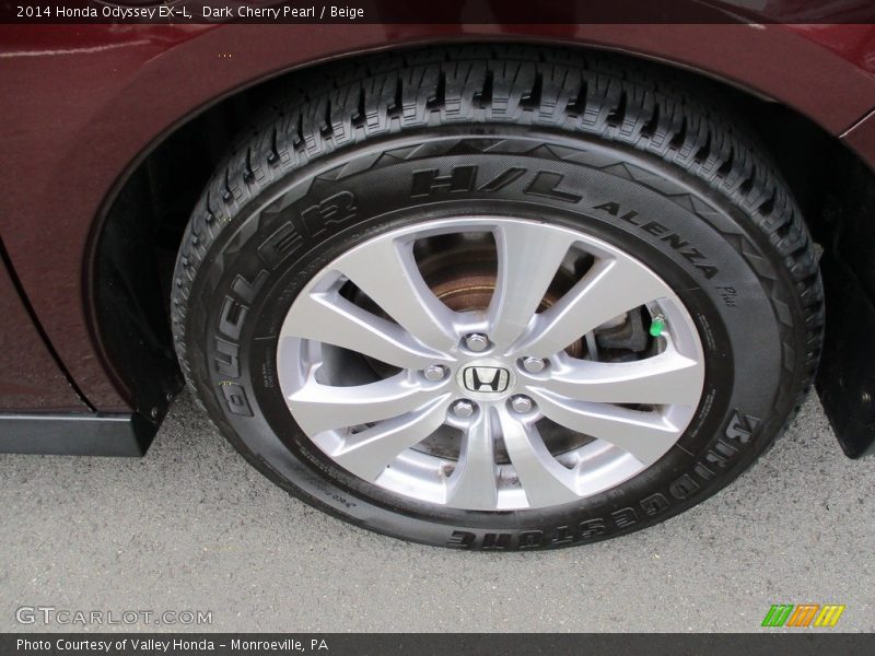 Dark Cherry Pearl / Beige 2014 Honda Odyssey EX-L