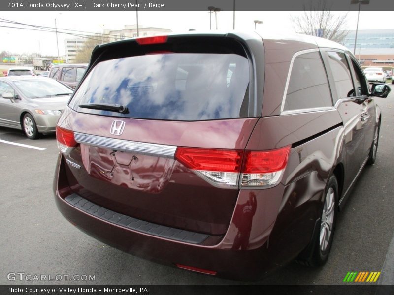 Dark Cherry Pearl / Beige 2014 Honda Odyssey EX-L