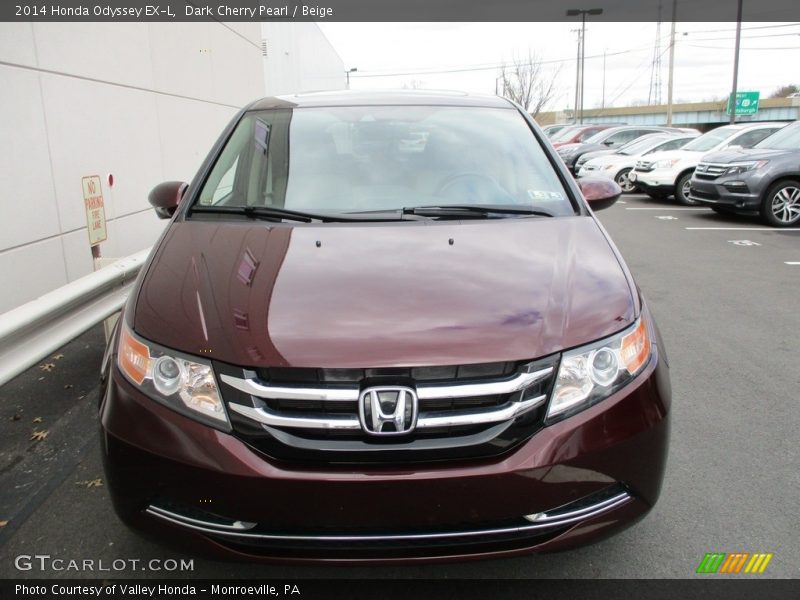 Dark Cherry Pearl / Beige 2014 Honda Odyssey EX-L