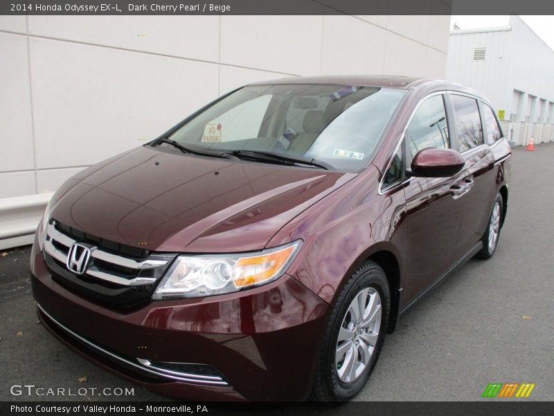 Dark Cherry Pearl / Beige 2014 Honda Odyssey EX-L