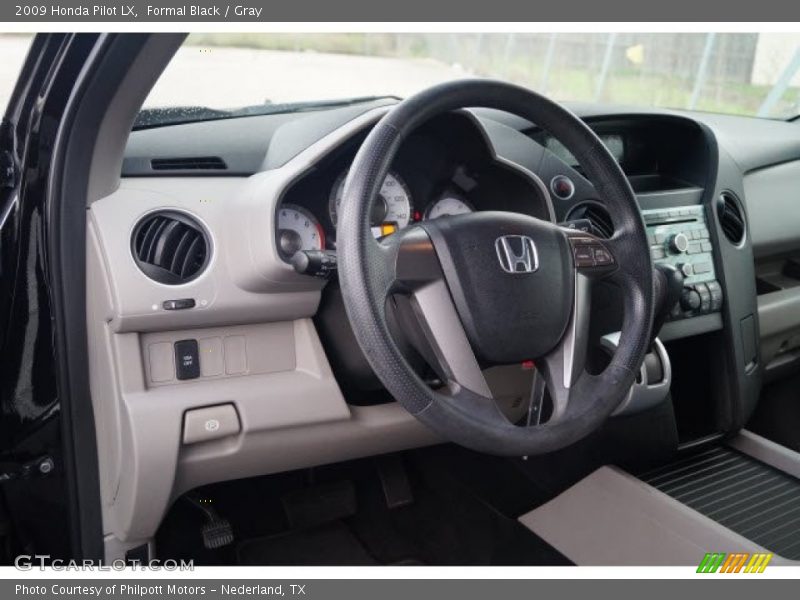 Formal Black / Gray 2009 Honda Pilot LX