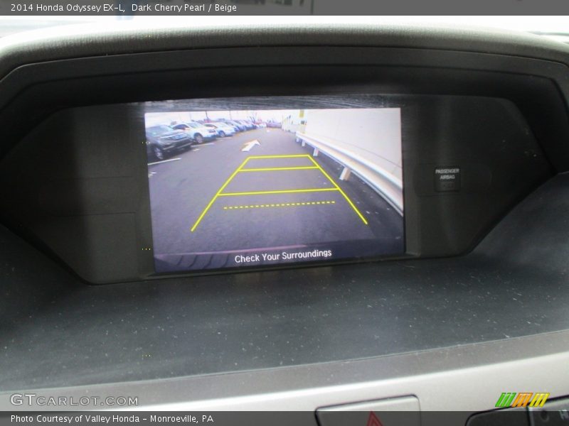 Dark Cherry Pearl / Beige 2014 Honda Odyssey EX-L