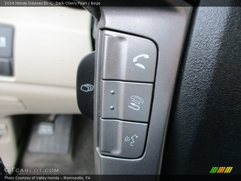 Dark Cherry Pearl / Beige 2014 Honda Odyssey EX-L
