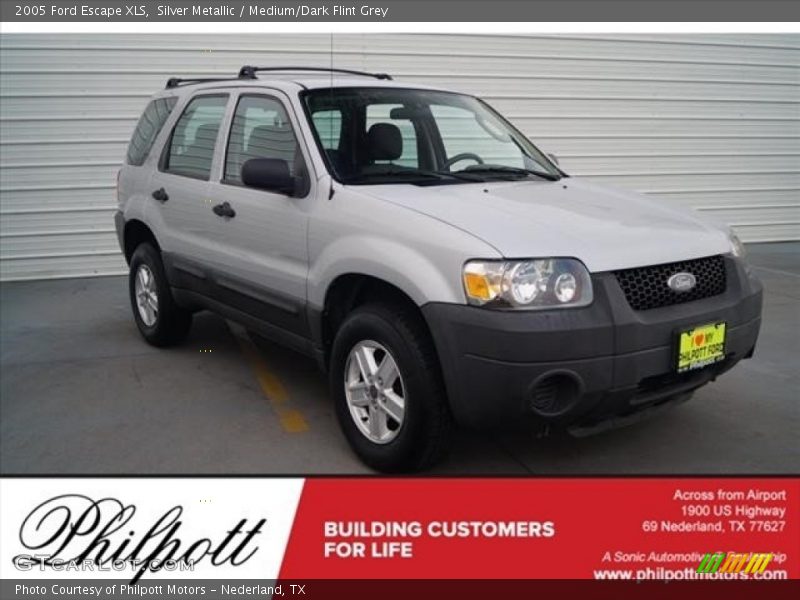 Silver Metallic / Medium/Dark Flint Grey 2005 Ford Escape XLS