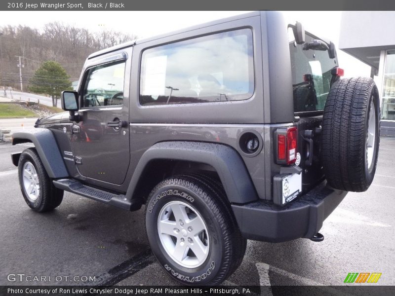 Black / Black 2016 Jeep Wrangler Sport