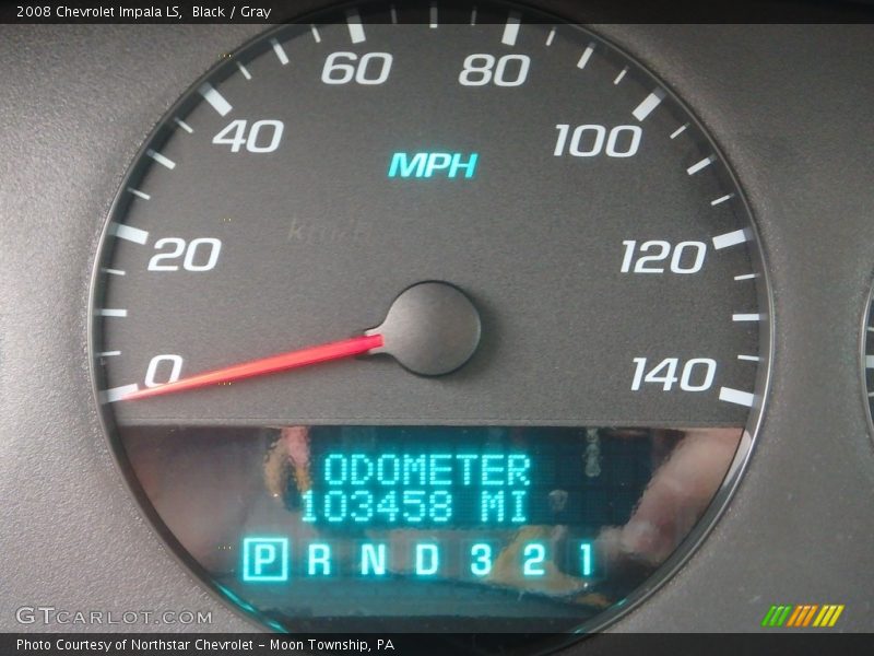 Black / Gray 2008 Chevrolet Impala LS