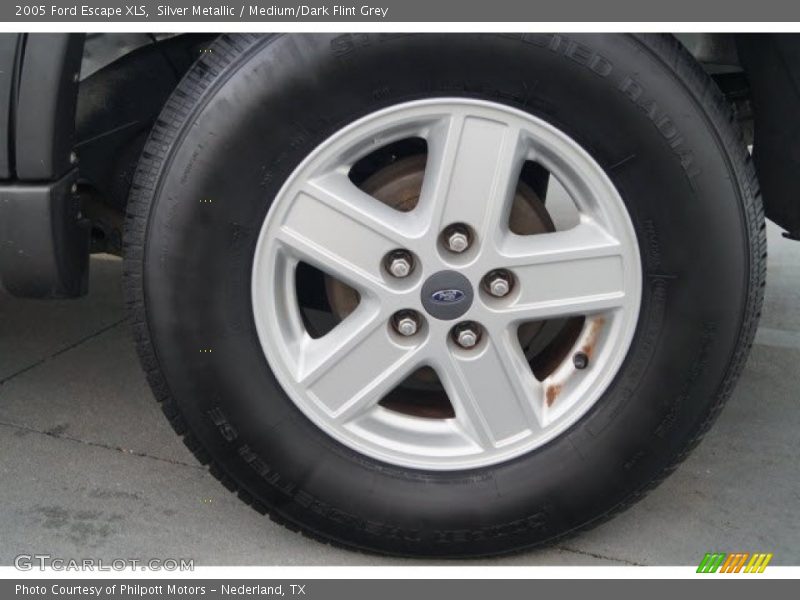 Silver Metallic / Medium/Dark Flint Grey 2005 Ford Escape XLS