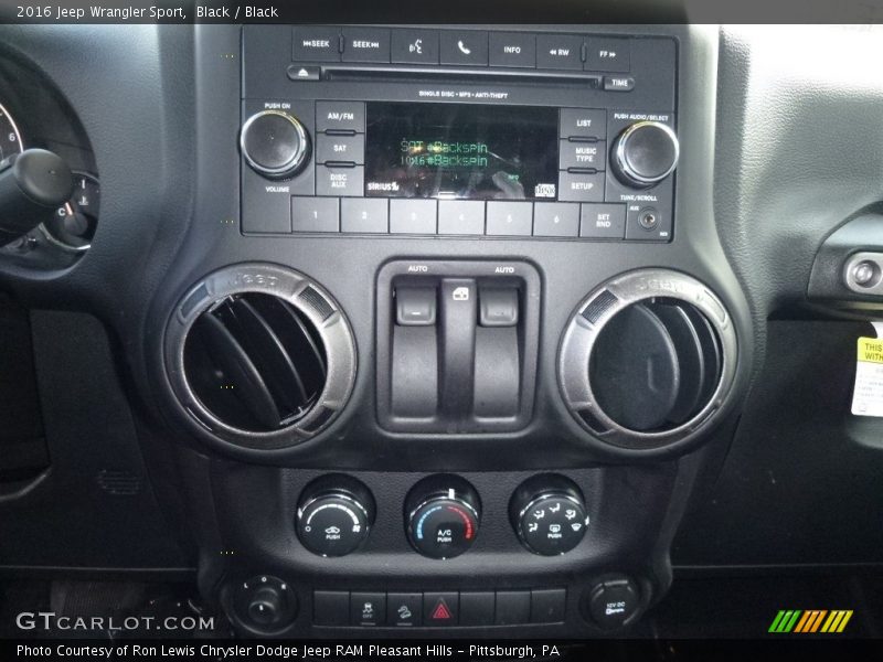Black / Black 2016 Jeep Wrangler Sport