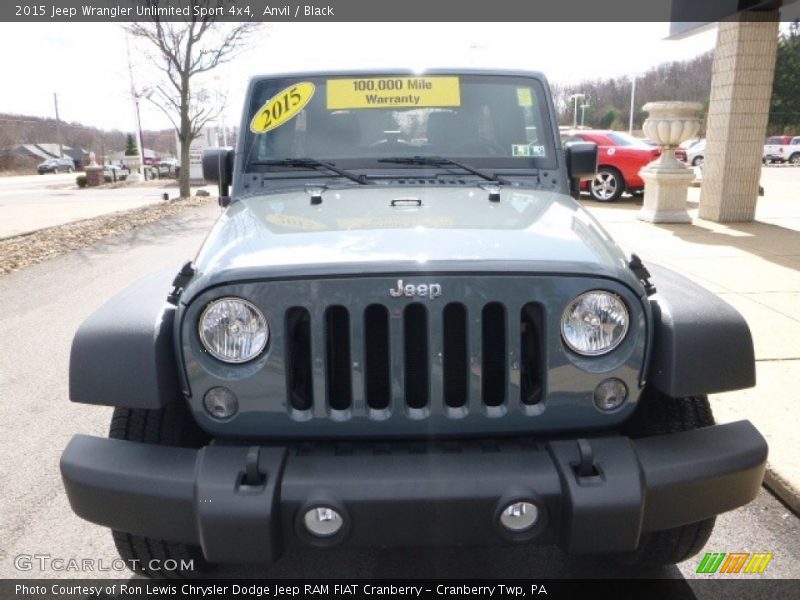 Anvil / Black 2015 Jeep Wrangler Unlimited Sport 4x4