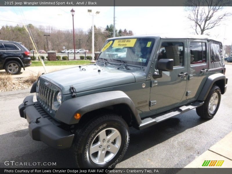 Anvil / Black 2015 Jeep Wrangler Unlimited Sport 4x4