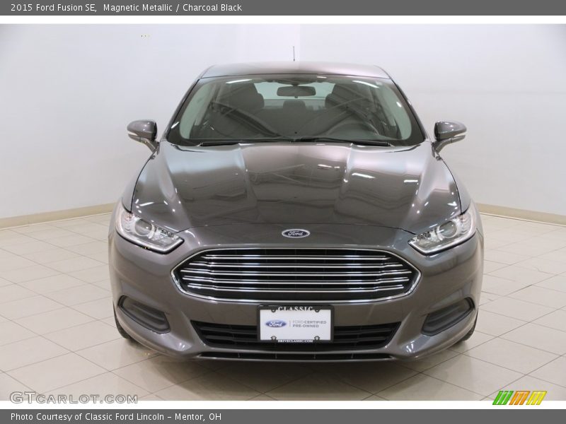 Magnetic Metallic / Charcoal Black 2015 Ford Fusion SE