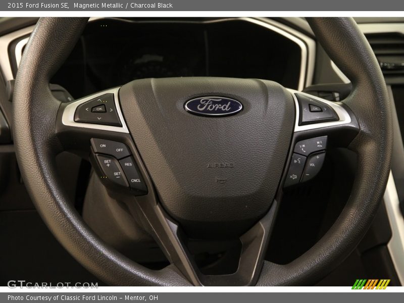 Magnetic Metallic / Charcoal Black 2015 Ford Fusion SE