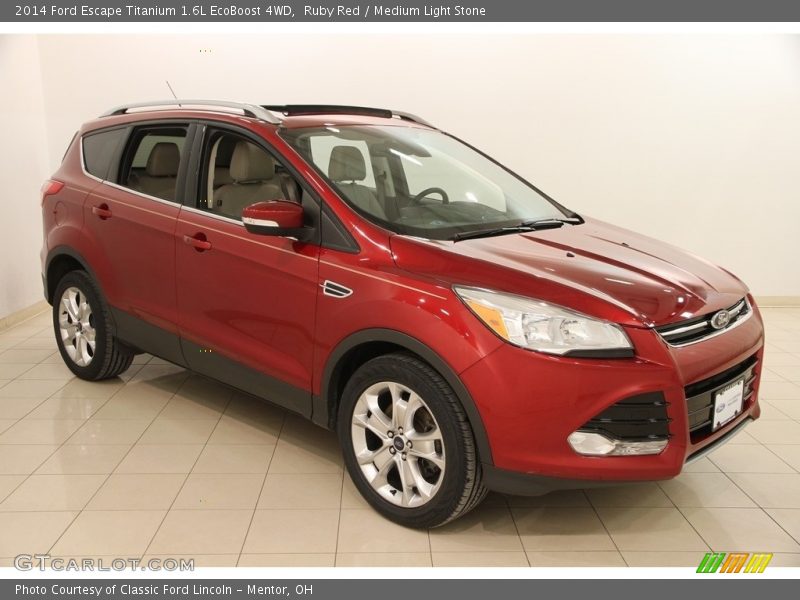 Ruby Red / Medium Light Stone 2014 Ford Escape Titanium 1.6L EcoBoost 4WD