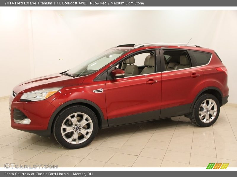 Ruby Red / Medium Light Stone 2014 Ford Escape Titanium 1.6L EcoBoost 4WD