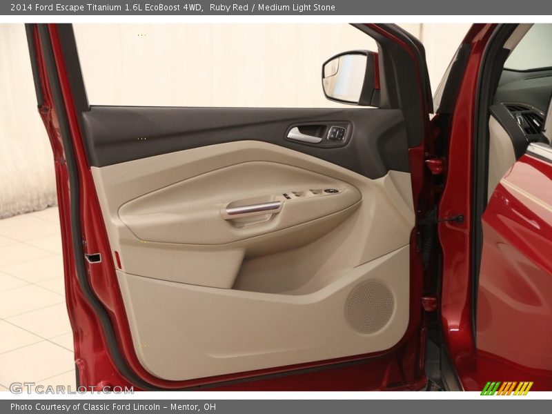 Ruby Red / Medium Light Stone 2014 Ford Escape Titanium 1.6L EcoBoost 4WD
