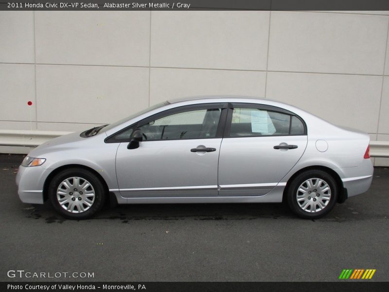 Alabaster Silver Metallic / Gray 2011 Honda Civic DX-VP Sedan