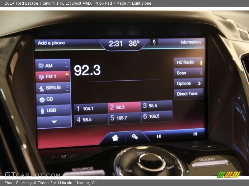 Ruby Red / Medium Light Stone 2014 Ford Escape Titanium 1.6L EcoBoost 4WD