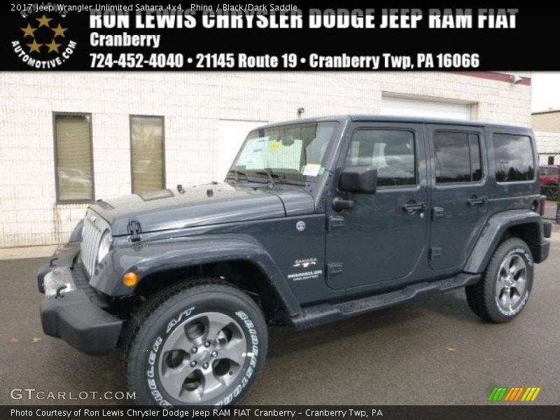 Rhino / Black/Dark Saddle 2017 Jeep Wrangler Unlimited Sahara 4x4