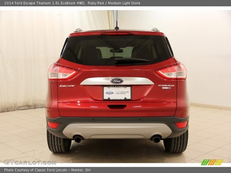 Ruby Red / Medium Light Stone 2014 Ford Escape Titanium 1.6L EcoBoost 4WD