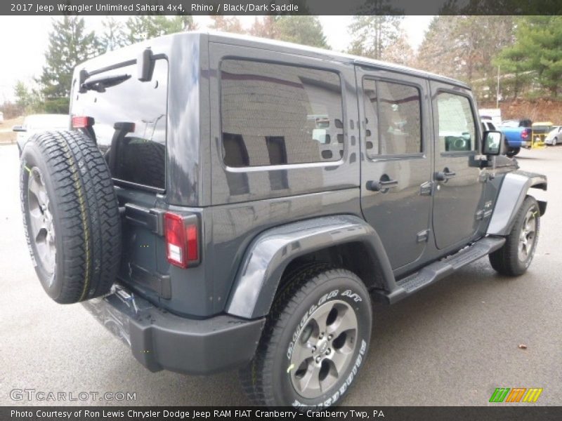 Rhino / Black/Dark Saddle 2017 Jeep Wrangler Unlimited Sahara 4x4