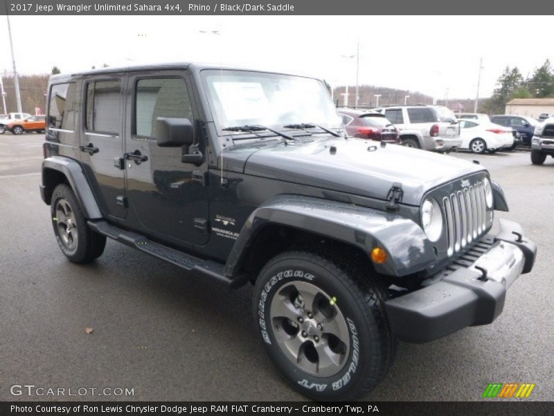 Rhino / Black/Dark Saddle 2017 Jeep Wrangler Unlimited Sahara 4x4