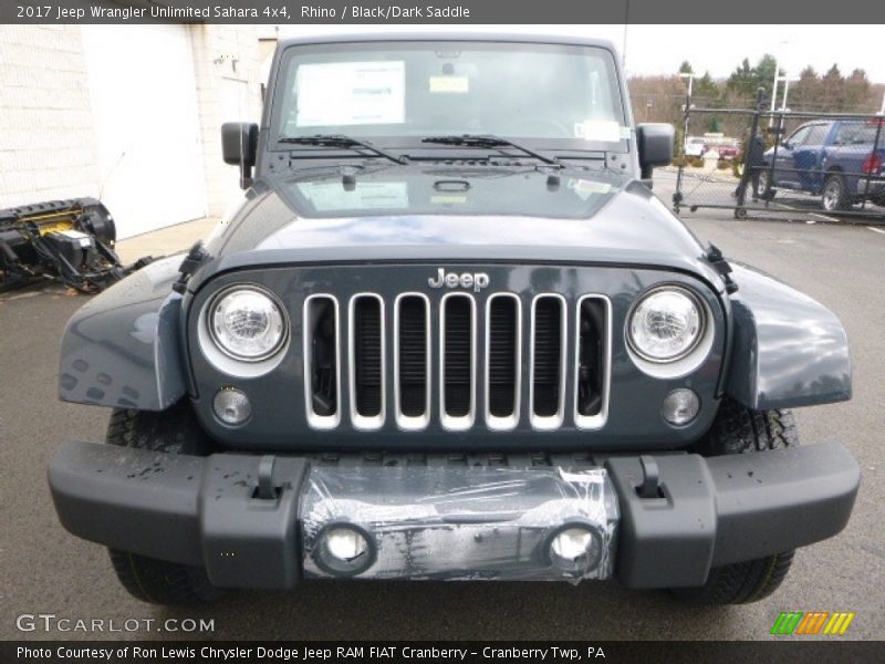 Rhino / Black/Dark Saddle 2017 Jeep Wrangler Unlimited Sahara 4x4