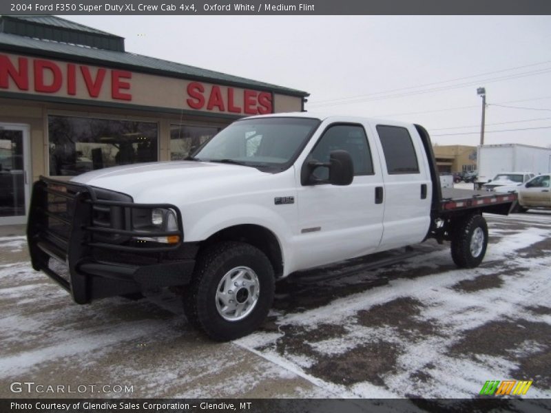 Oxford White / Medium Flint 2004 Ford F350 Super Duty XL Crew Cab 4x4