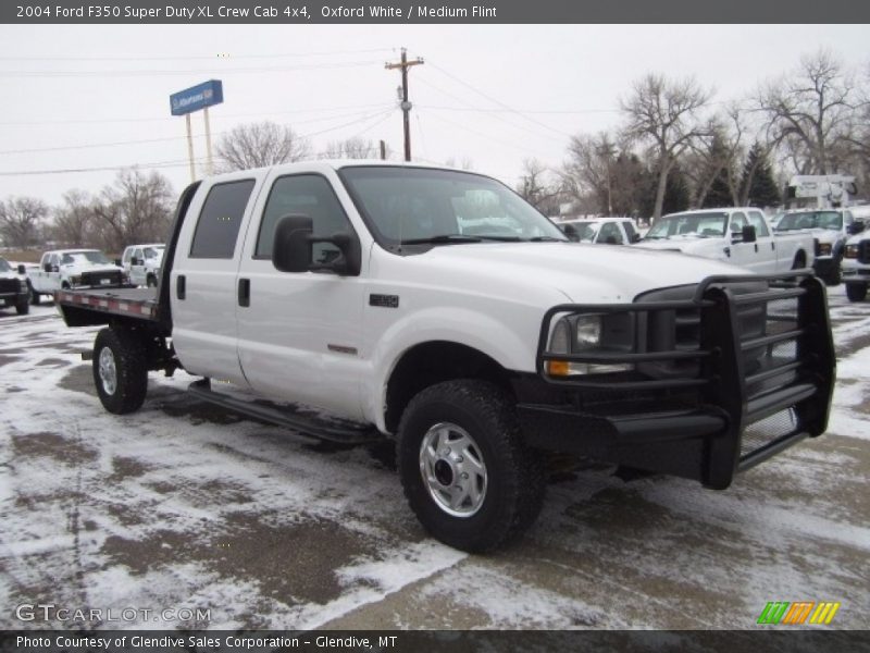 Oxford White / Medium Flint 2004 Ford F350 Super Duty XL Crew Cab 4x4