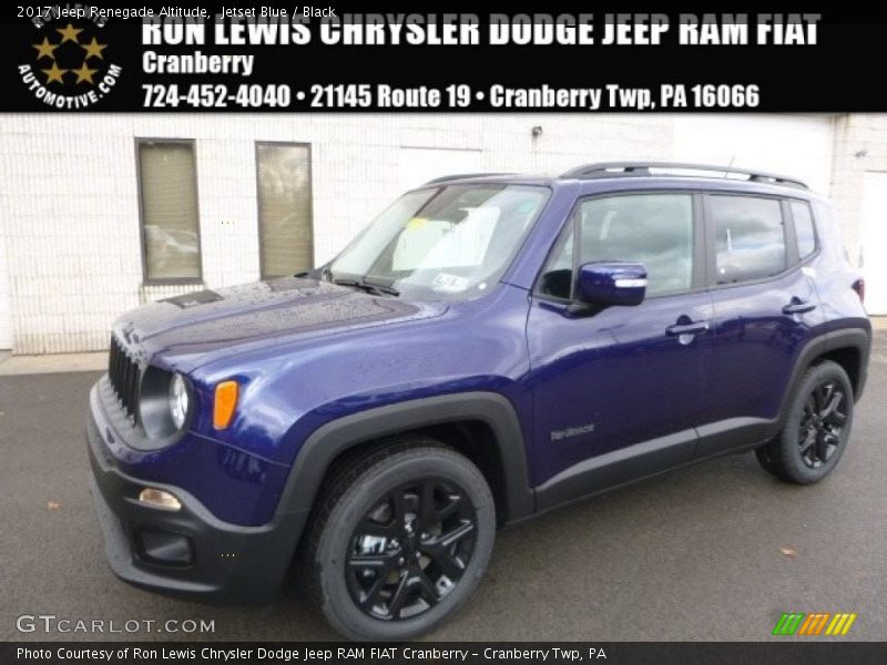 Jetset Blue / Black 2017 Jeep Renegade Altitude