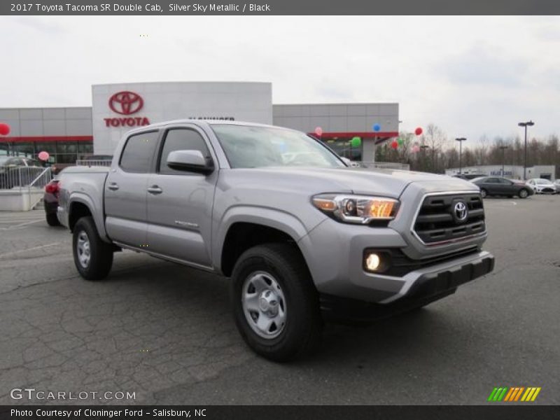 Silver Sky Metallic / Black 2017 Toyota Tacoma SR Double Cab